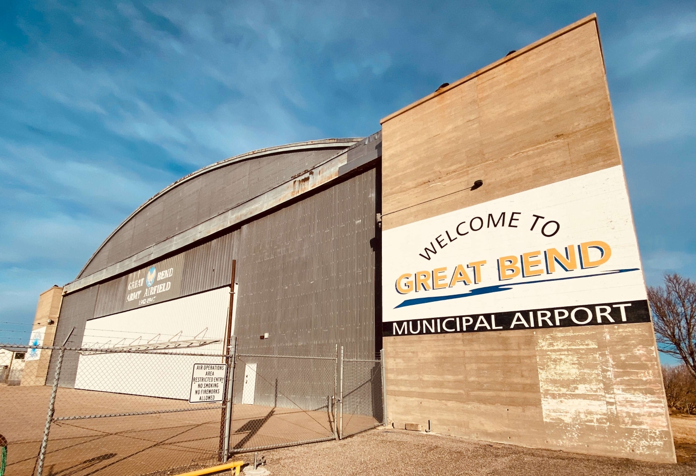 Exterior of the Great Bend Municipal Airport