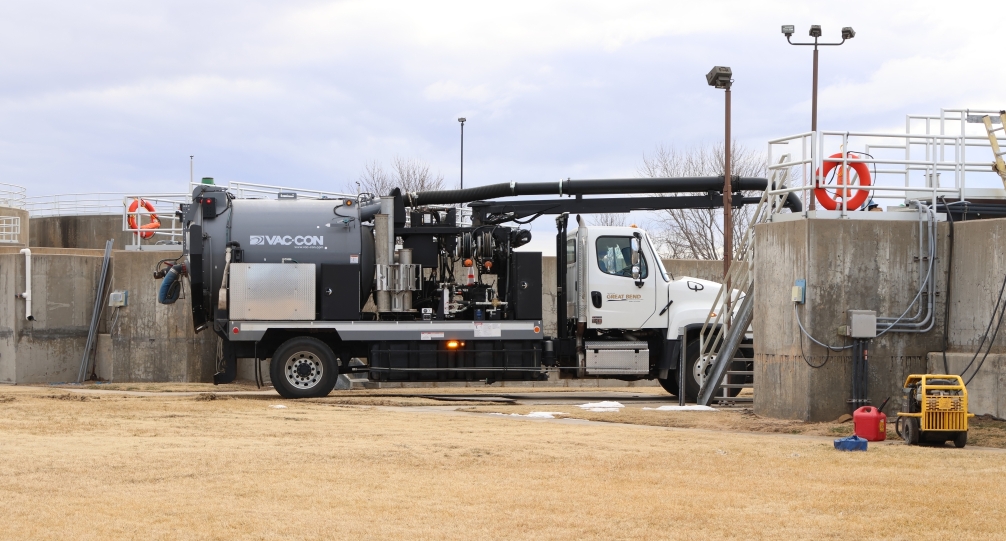 Utilities Truck working at plant
